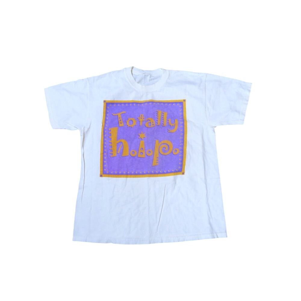 Totally Hip US Mint Stamps Double Sided Graphic White T-shirt Sz L 1990s